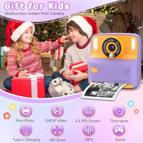 Instant Print Camera for Kids