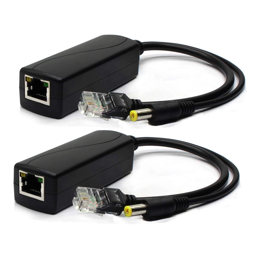 PoE Splitter Adapter - 48V to 12V IEEE 802.3af 10/100Mbps Pack