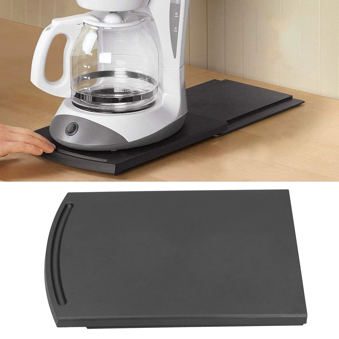 Sliding Coffee Maker Tray - ABS 30.5x21.5x2.5cm