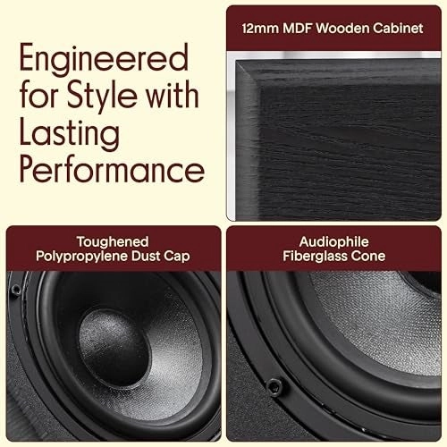 Home Wooden Bookshelf Speakers - 120W