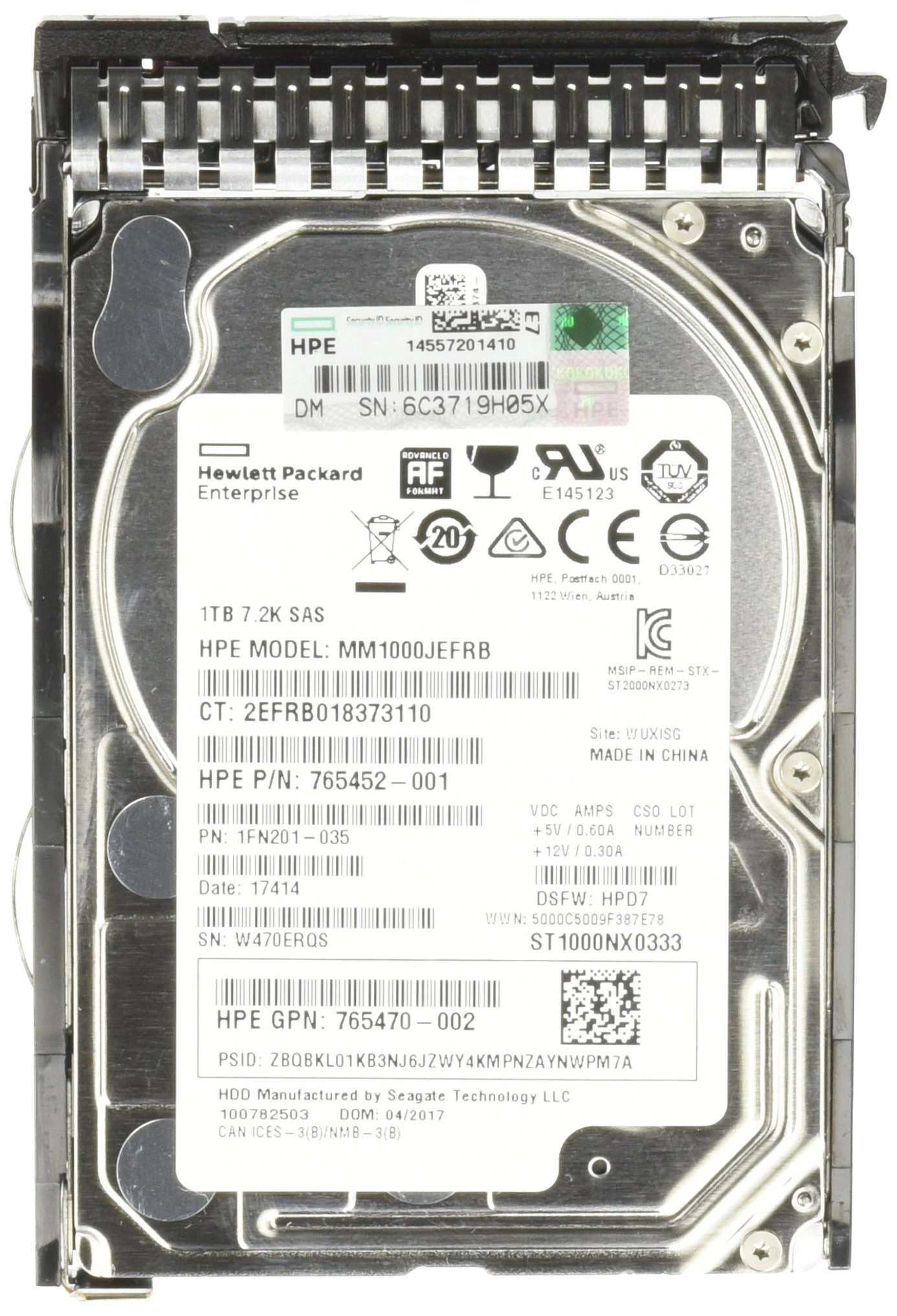 HP 2.5" 7200rpm 12Gb/s SAS (765464-B21) - 1TB