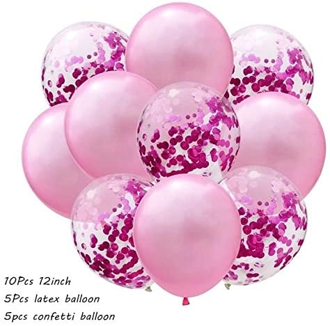 Latex and Confetti Decoration Balloon Sets - 10-Pieces Birthday Party