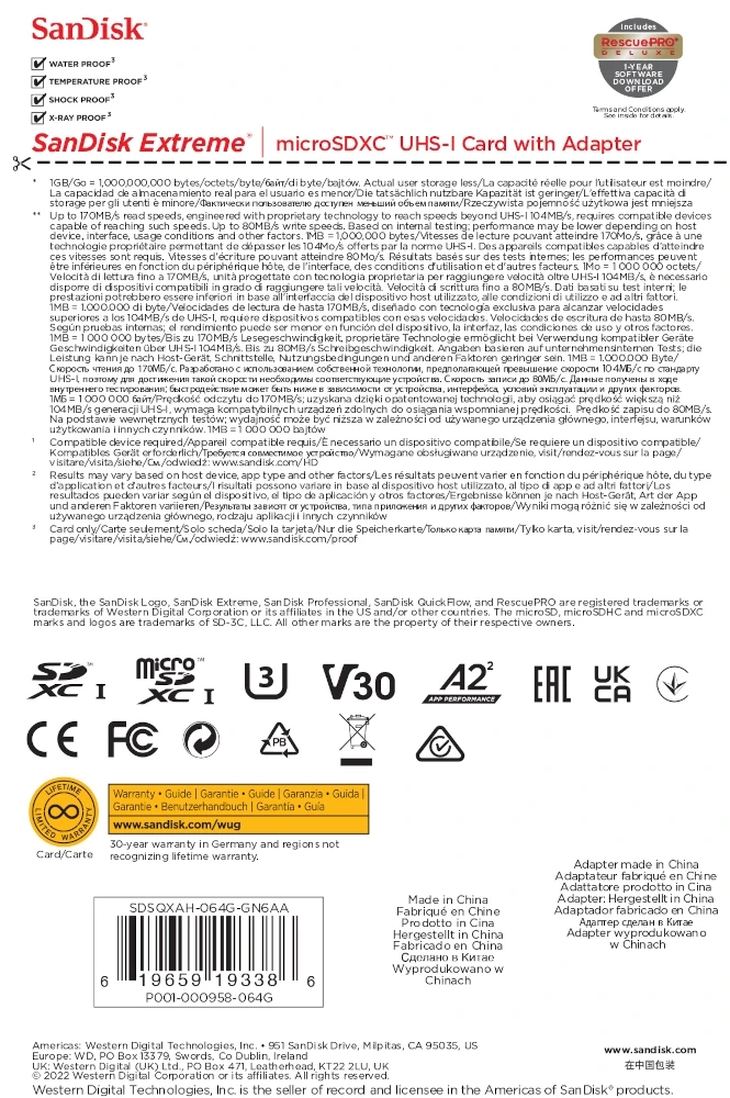 Ultra microSD UHS-I/C10 Card - 64GB