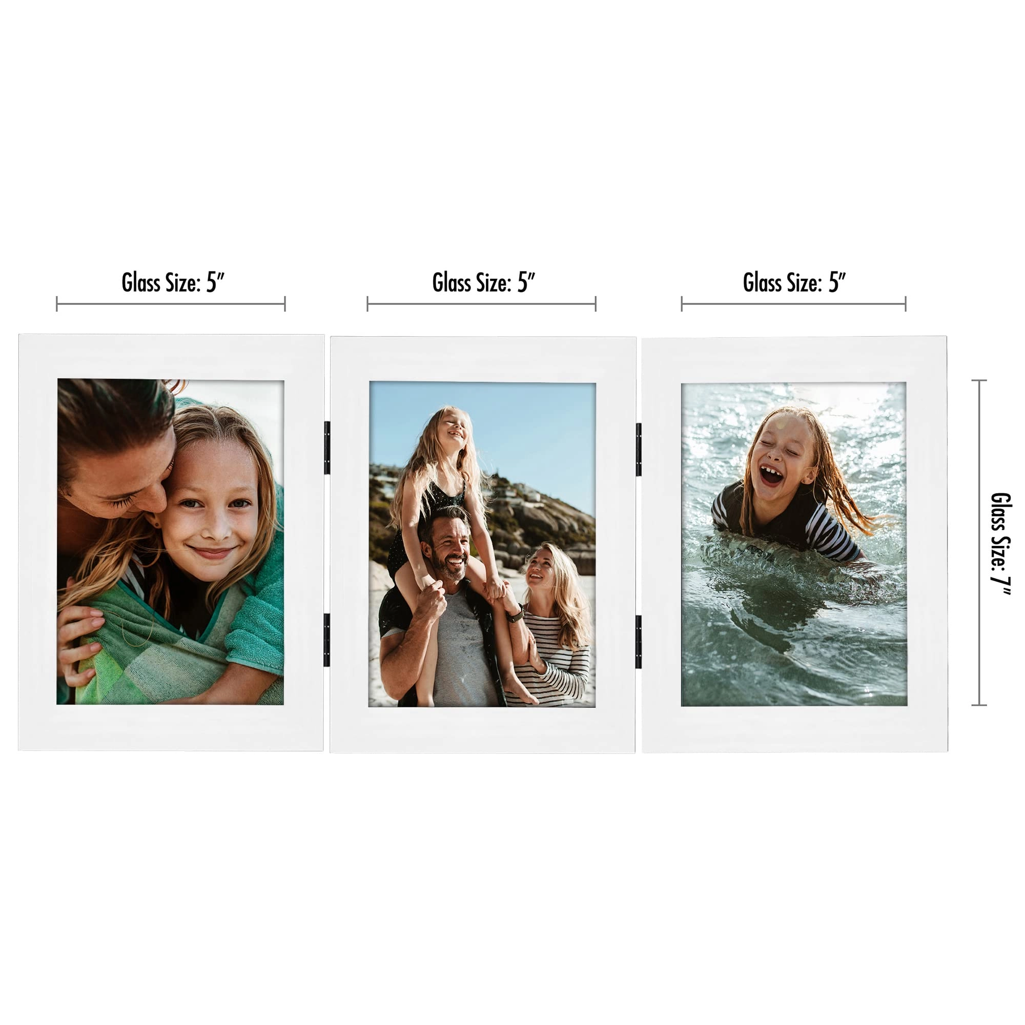 Hinged 3 Picture Frame - 5X7