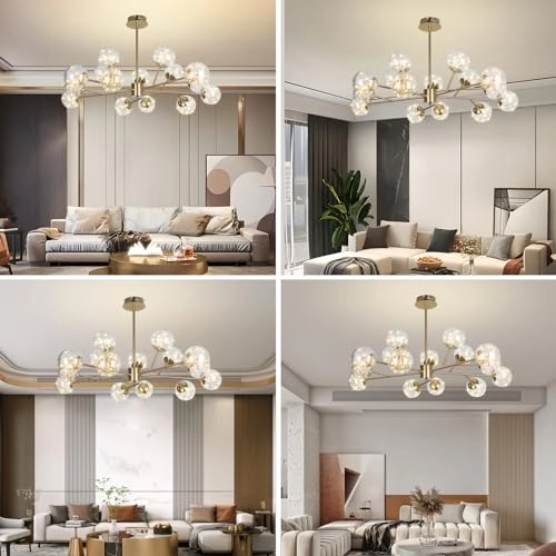 Sputnik Chandelier - 15-Light Gold 90W