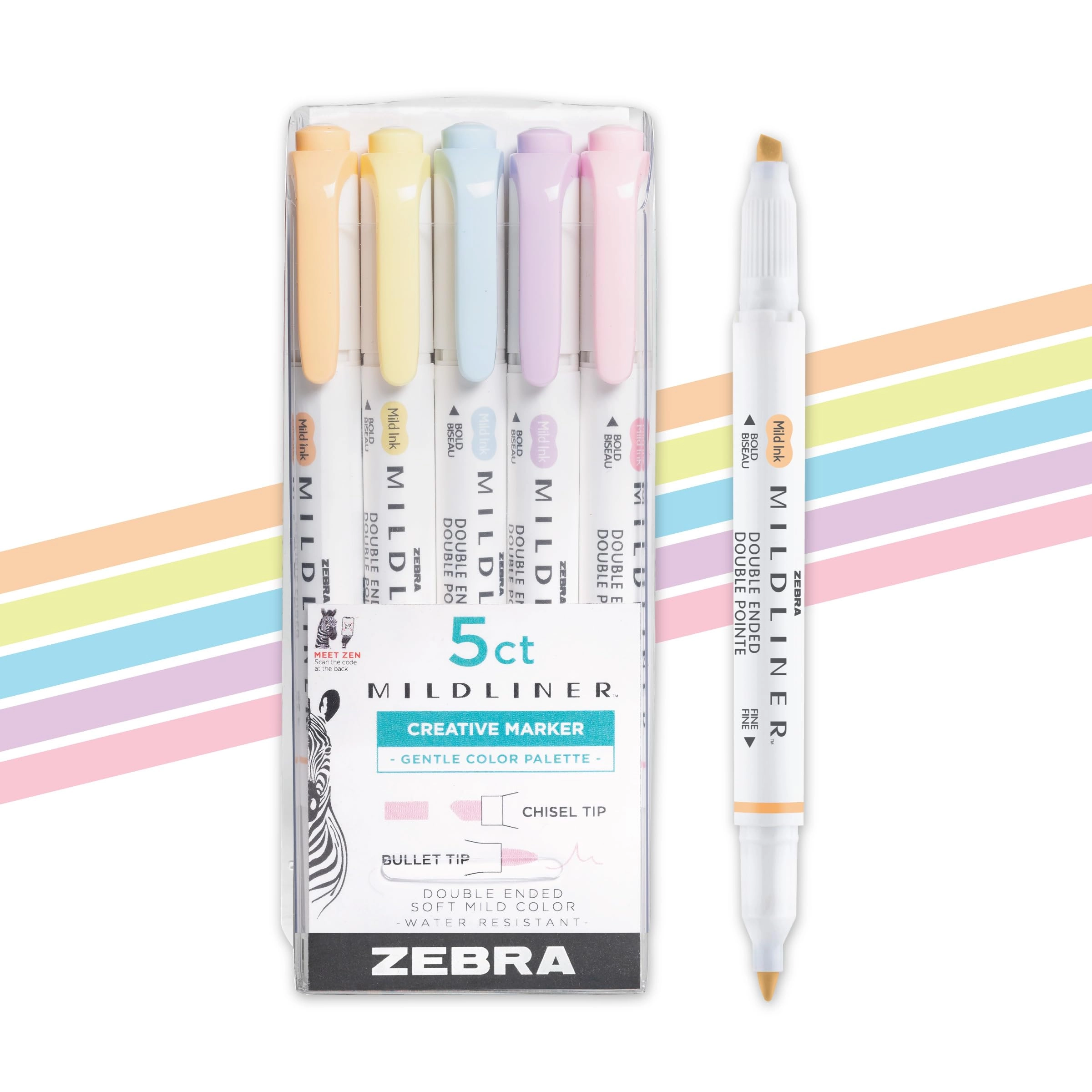 Zebra Pen Mildliner Double Ended Highlighter - Multicolor Chisel