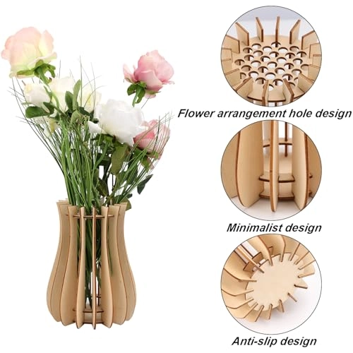 Wooden Vase for Lego Flowers - 1 pcs