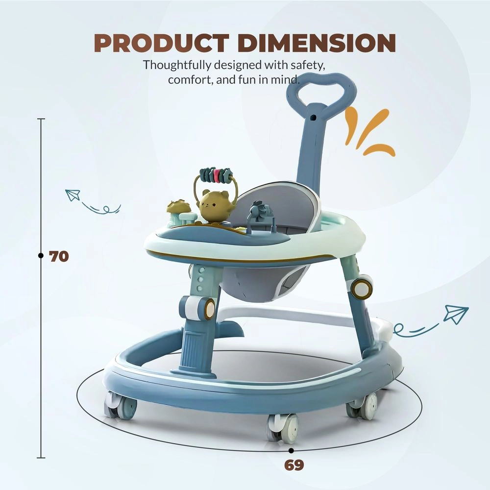 Petalia Pro - 2-in-1 Baby Walker 5-Level Adjustable Height