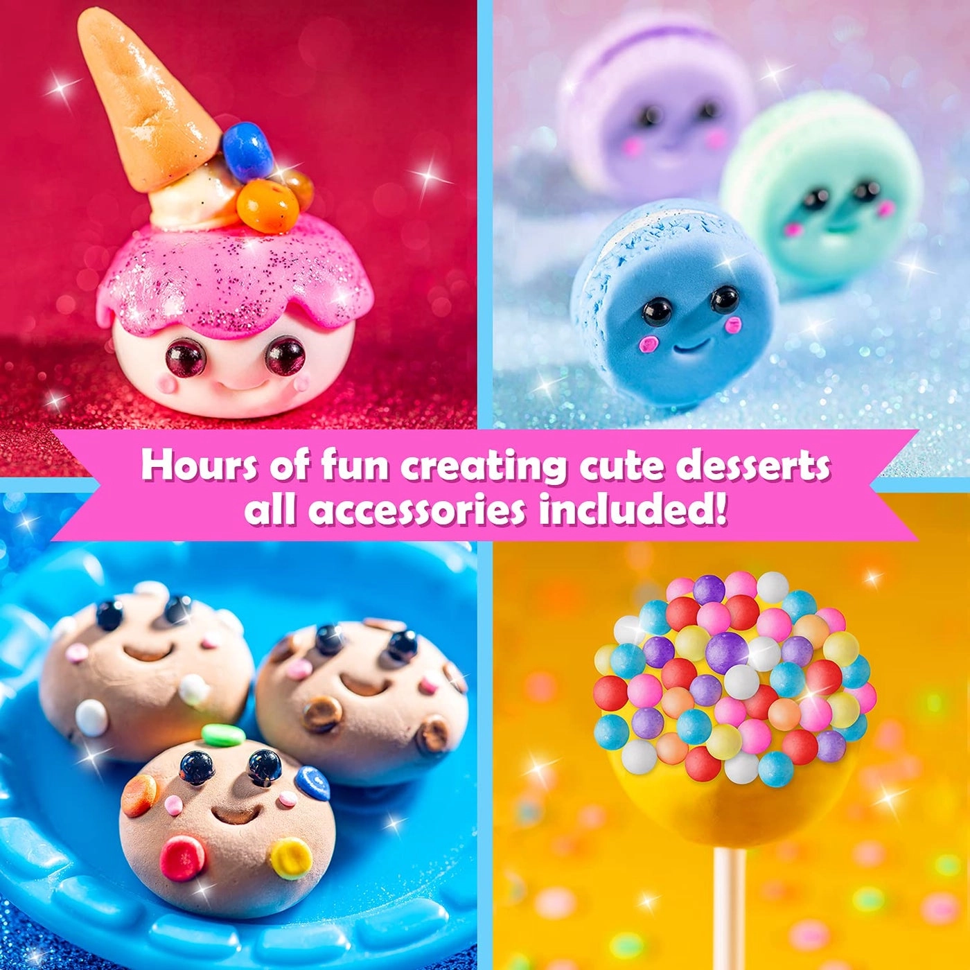 Mini Sweets & Desserts Air Dry Clay Kit - Over 30 Pieces