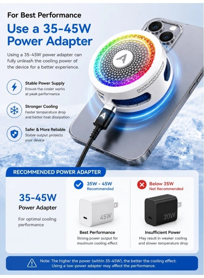 B3 Phone & iPad Cooler - 25W Magnetic Cooling Fan App Control