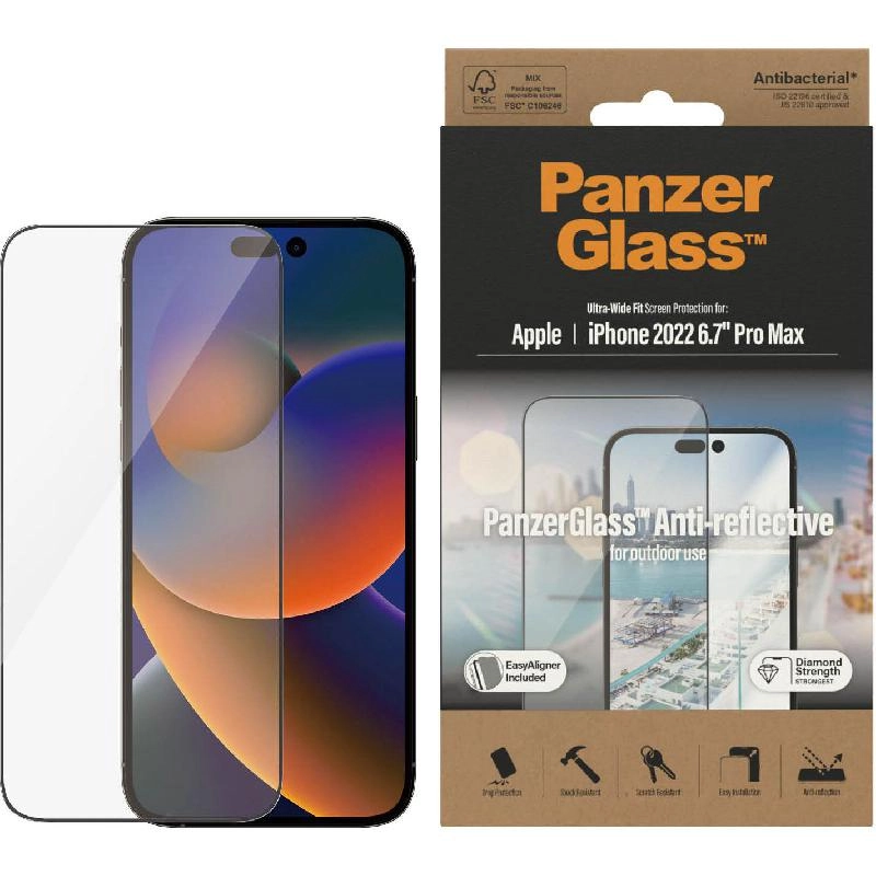 Ultra Wide Fit Clear Tempered Glass Screen Protector for iPhone 16 Plus