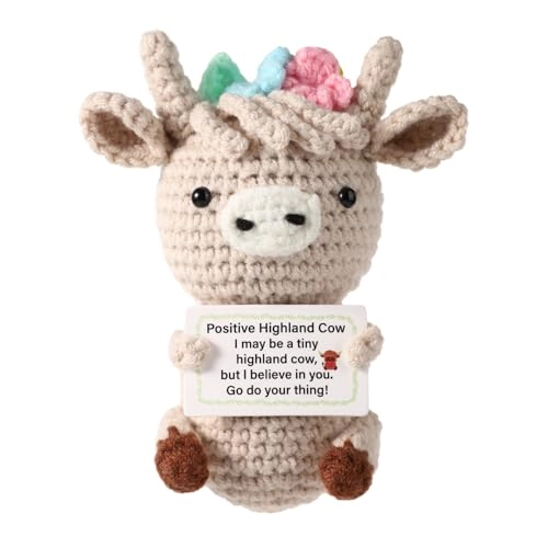 Positive Highland Cow 12 cm Crochet
