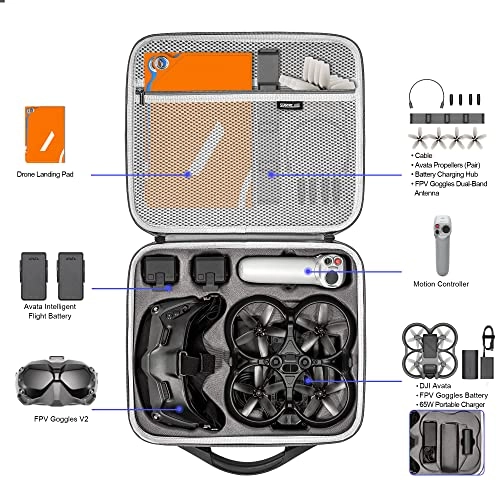 Avata Carrying Case - 32 x 12 x 30 cm DJI Avata Goggles V2 portable hard shell