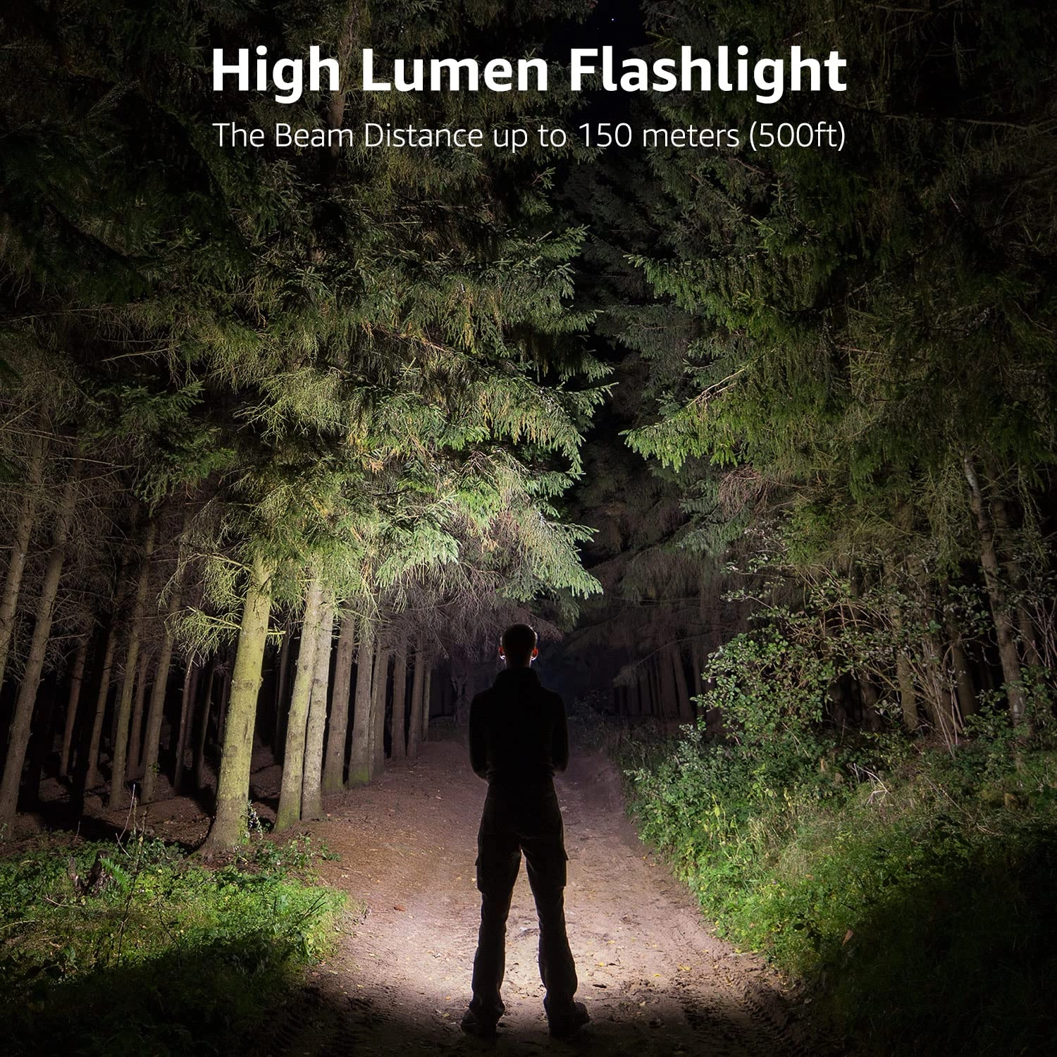 LED Flashlight - 140lm Waterproof Adjustable Focus 2 Pack
