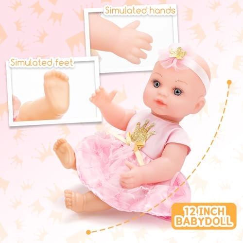 Baby Doll Play Set - 30 cm Plastic pink Ages 3+