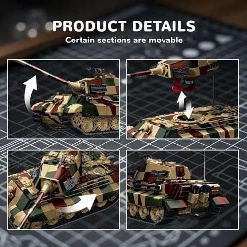 WW2 King Tiger II Tank - 1:28 ABS