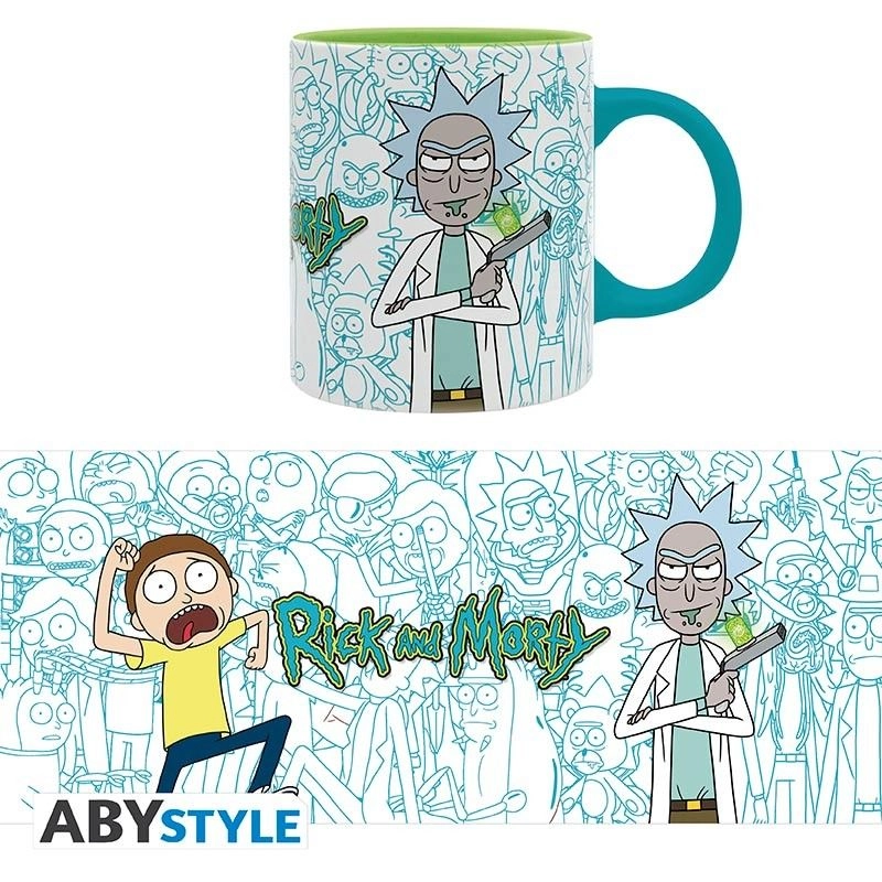 Rick And Morty Reusable Cup - Green Portal Dive And Fall - 320 ml