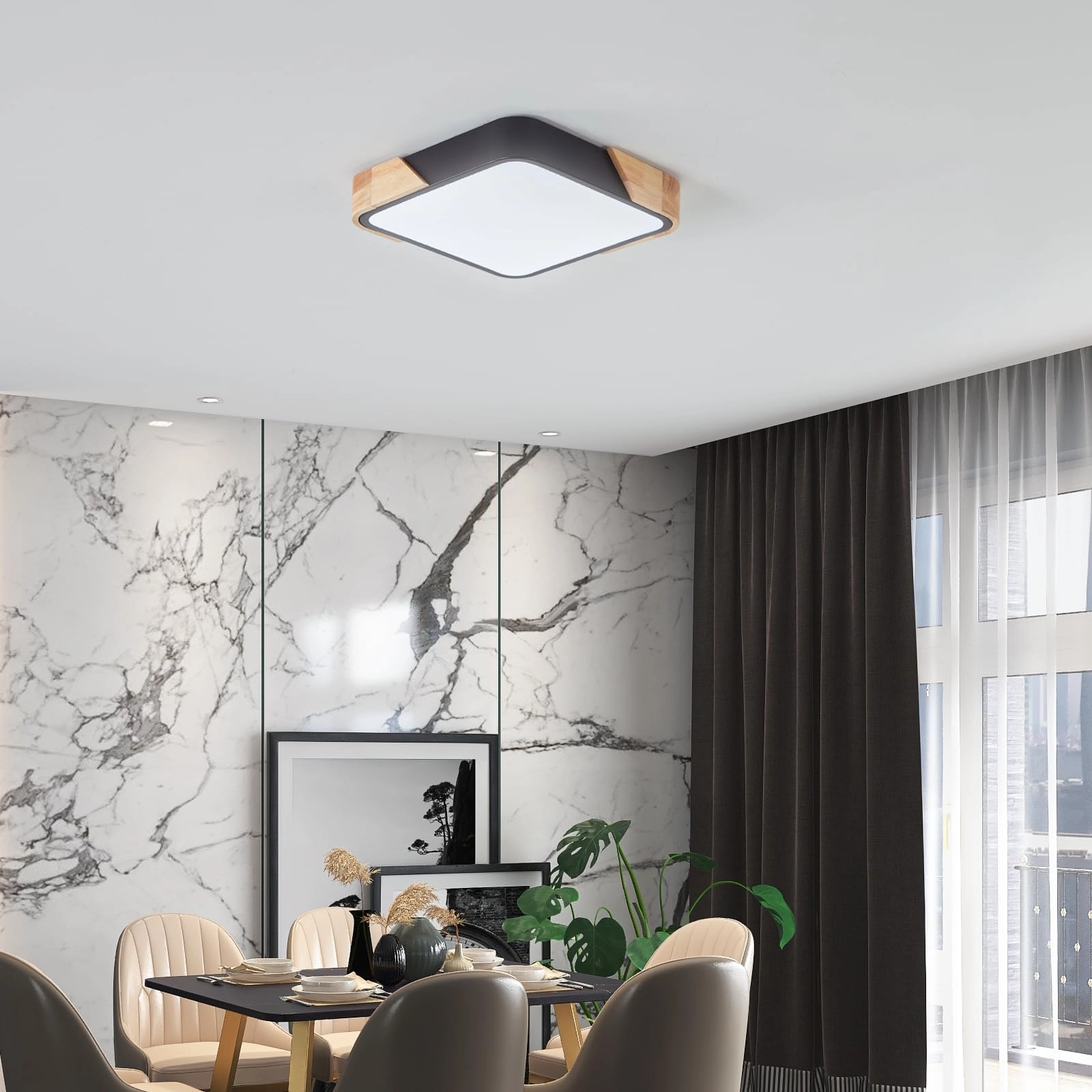 Flush Ceiling Light - 6000K 4000K 3000K Dimmable