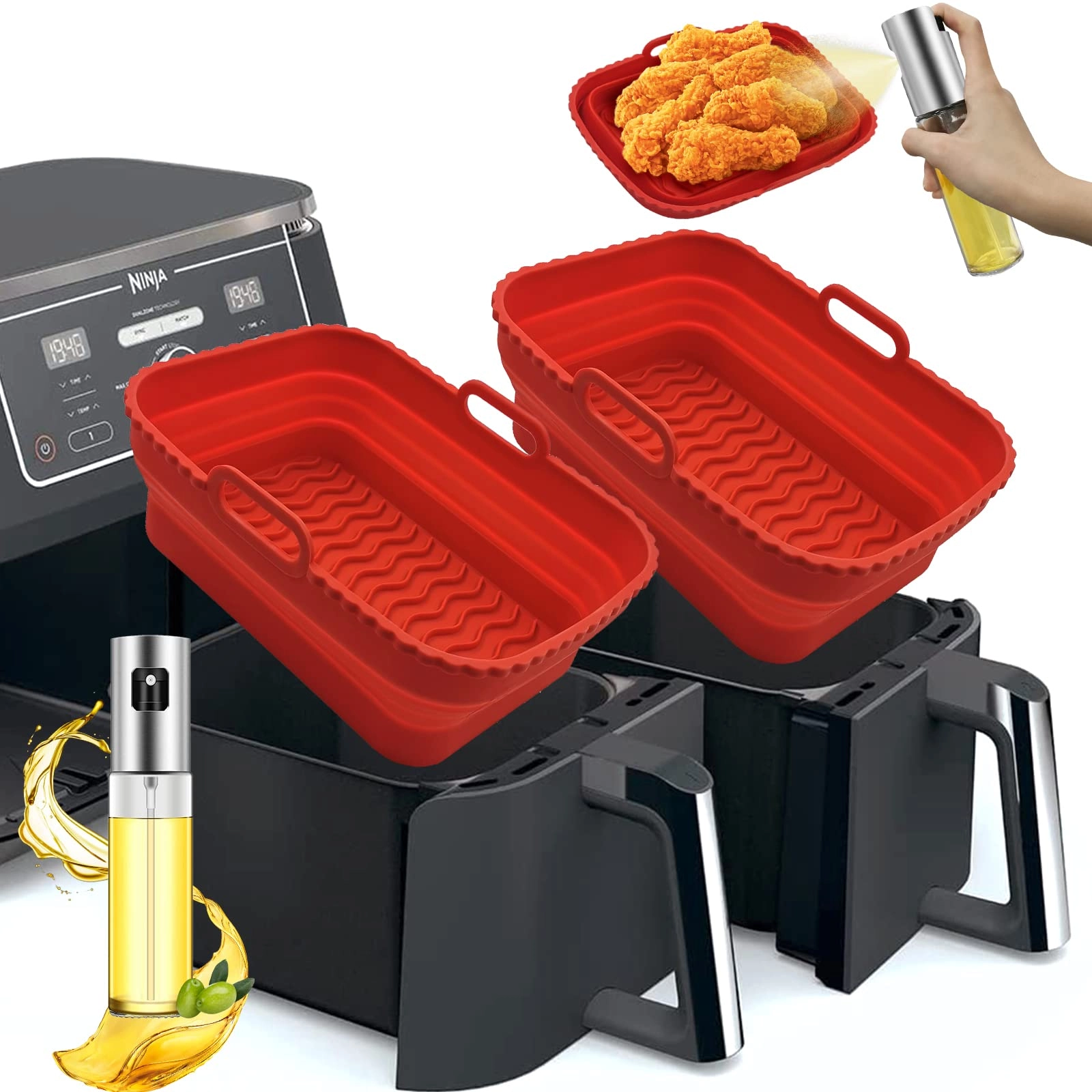 Daily Treasures Air Fryer Silicone Liners - 2 Pack