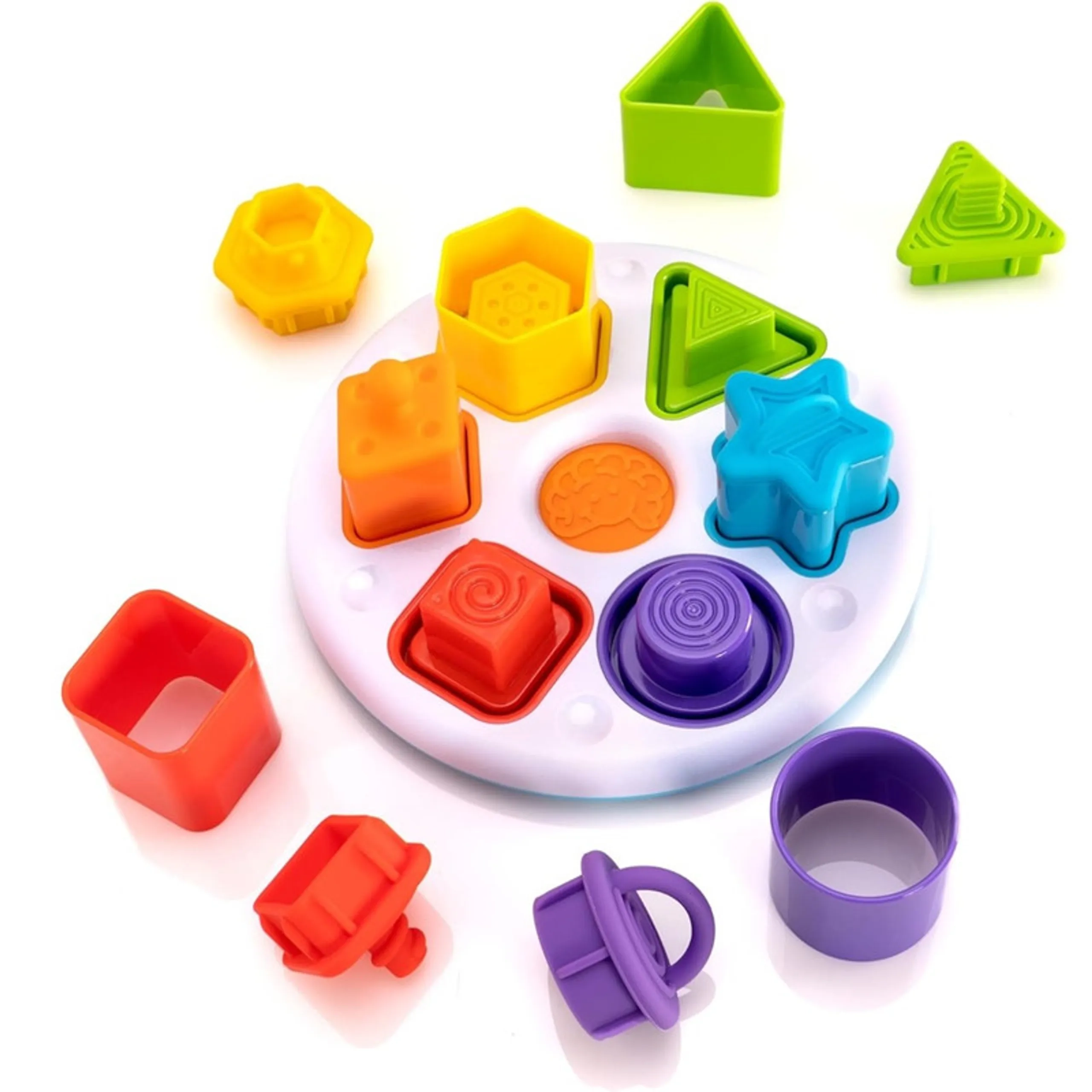 Fat Brain Toys Plugzy Shape Stacking - 10 months+ 13 pieces