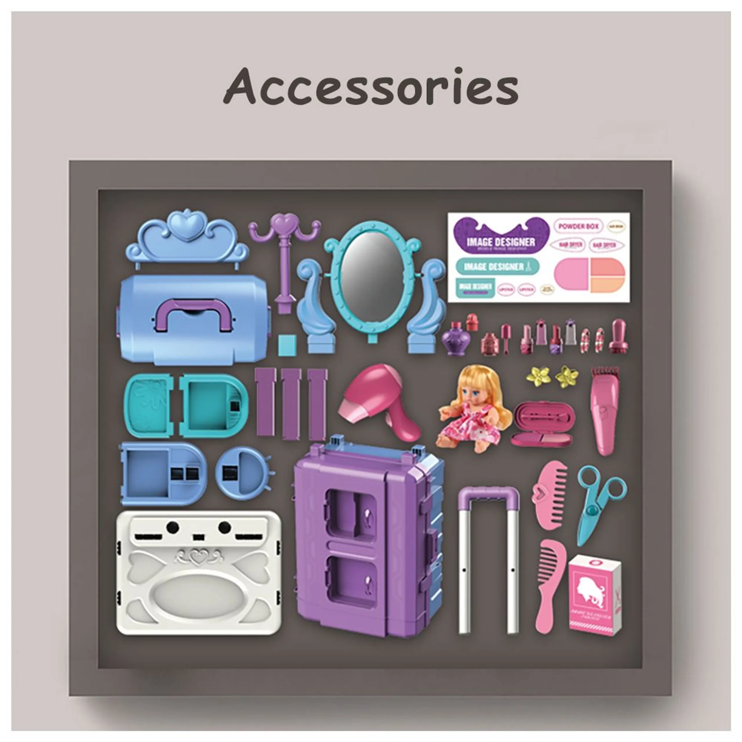 Role Play Salon Toy Set Luggage Case - 39 pcs (SAM-LS_RPLC_SLPU)