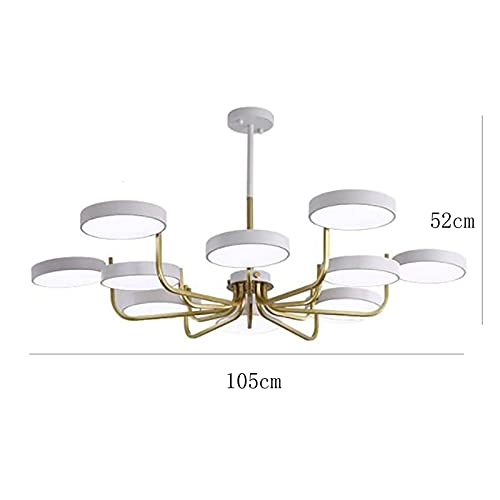 LED Nordic Style Chandelier - 8t Gray and gold
