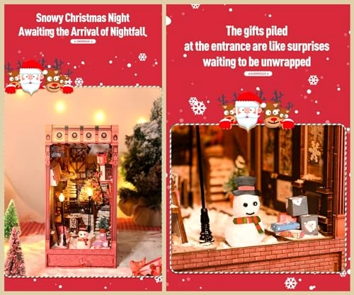 Book Nook Miniature Kit - Jolly Christmas Promenade
