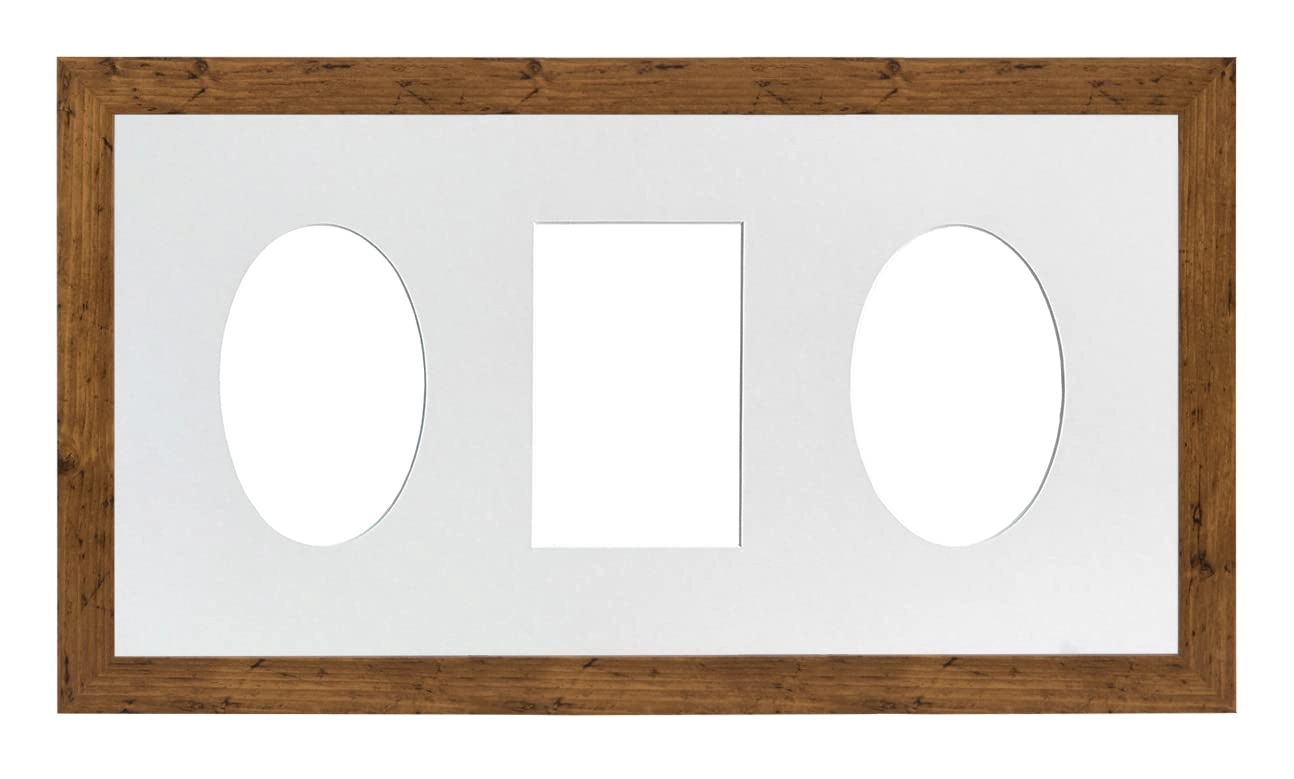 memory box MDF 30mm Walnut Frame - 20" x 10" for 6"x4" (x3)