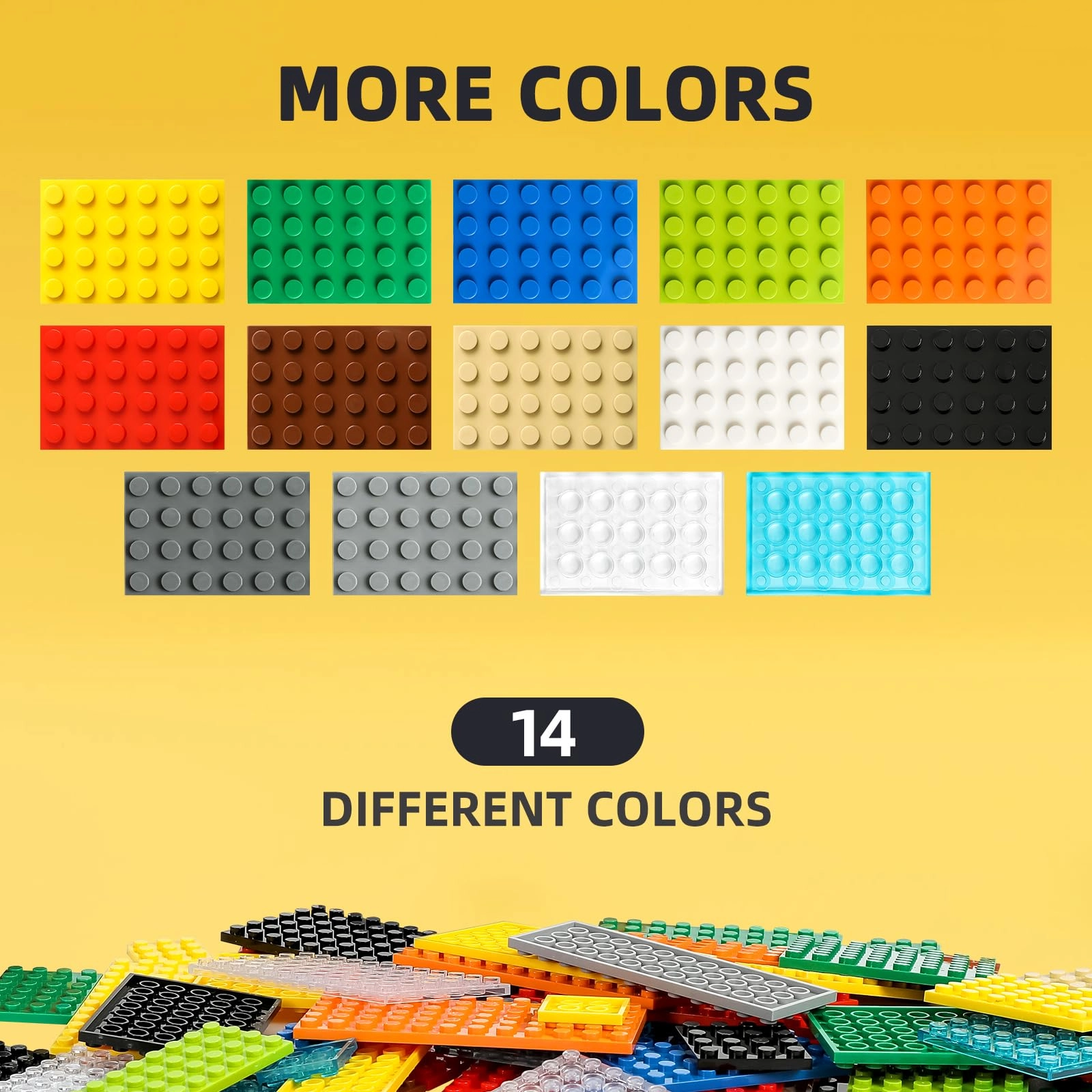 Small Building Plates - Small Flat Baseplates 150 pcs