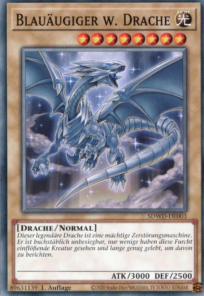 MZTCG Yugioh Blue-Eyed W. Dragon SDWD-DE003 - German