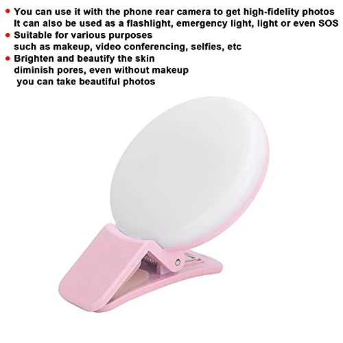 Clip‑on Fill Light - USB Rechargeable 120mAH Ring Macro Flash