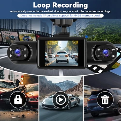 4-Channel Dash Cam - 1080P