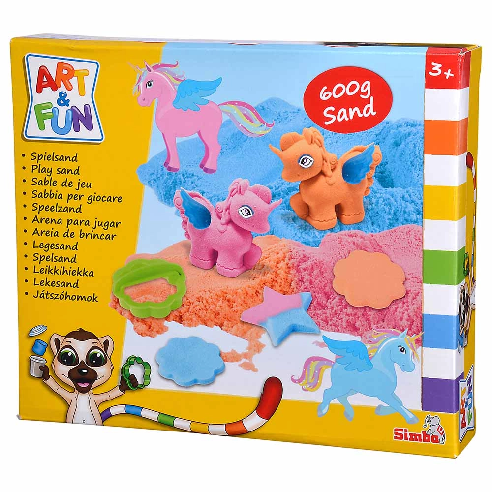 A&F Playsand Set Unicorn - 3 x 200 g Multi Colour