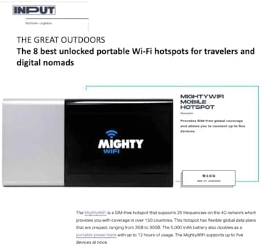 Travel Global WiFi Hotspot - 50 Mbps IEEE802.11a/b/g/n/ac