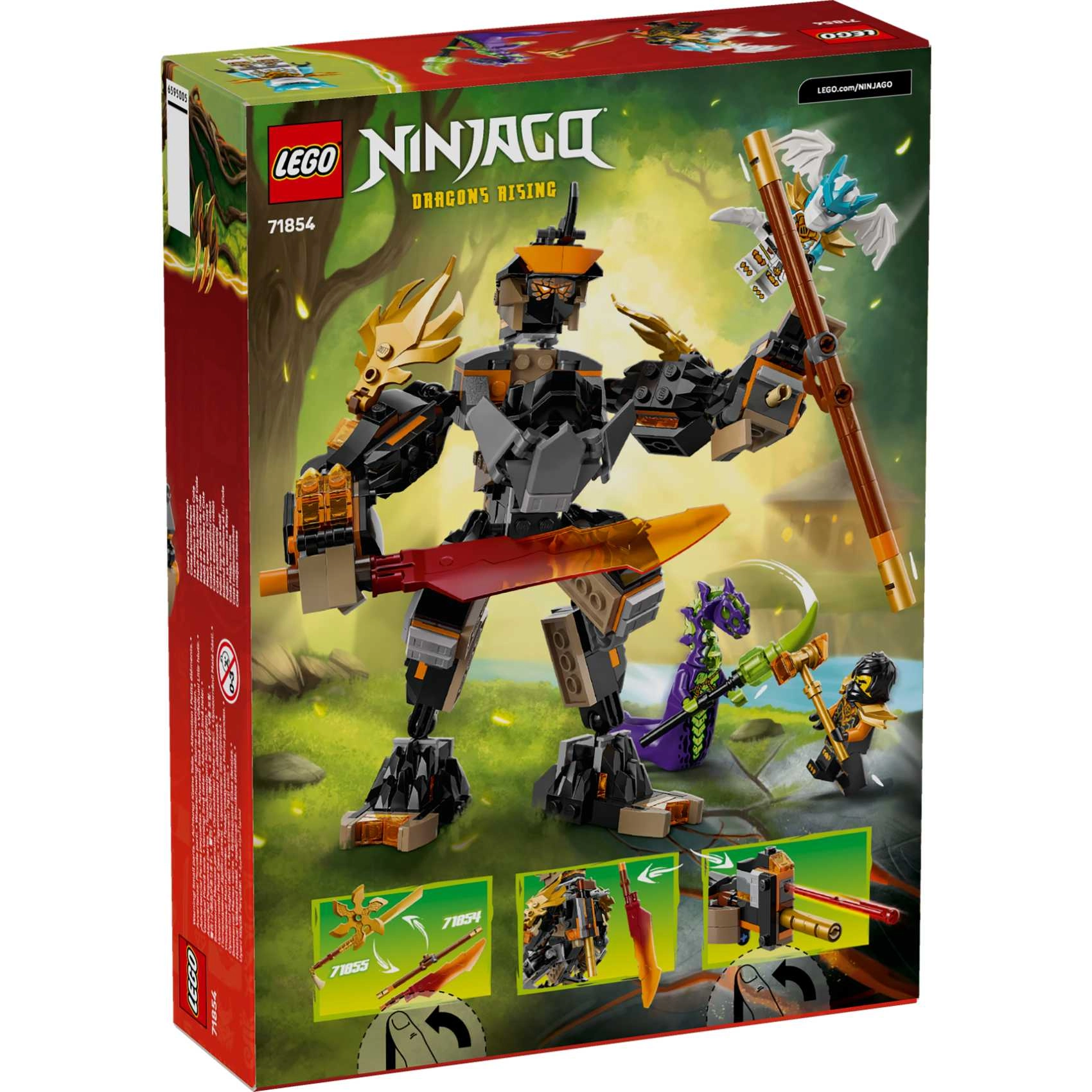 COLOR LAND CHILDRENS TOYS CENTER LLC NINJAGO Cole’s Mission Mech & Dragon Zane (71854)
