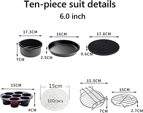 Air Fryer Accessories - High-quality carbon steel material 10pcs