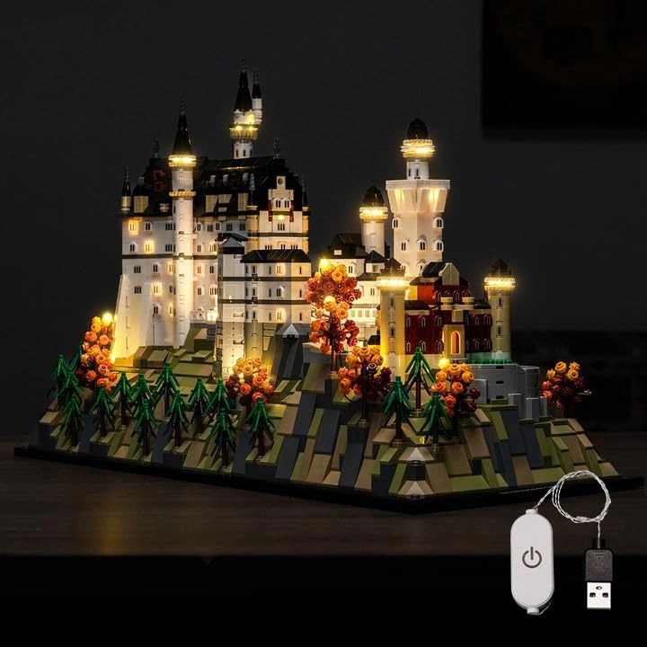 LocoLee Light kit Compatible with LEGO 21063 Neuschwanstein Castle - Architecture