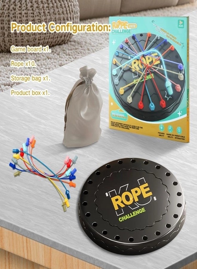 Brainy Knots Game - 10 Ropes 1 Board Storage Bag