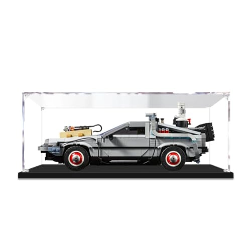 Acrylic Display case for Lego Back to The Future Time Machine 10300 - 40 x 25 x 20 cm Background Spray Painting Model-b