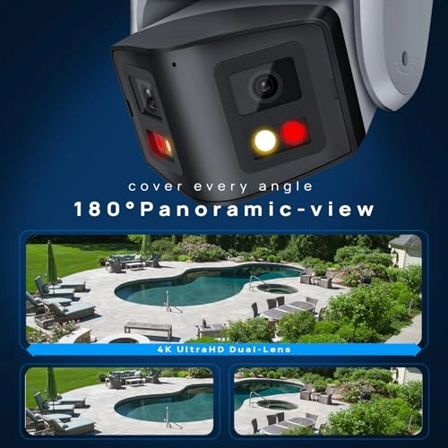 8MP Dual Lens 4K PoE IP Security Camera
