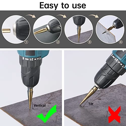 Step Drill Bits - HSS Titanium 5PCS