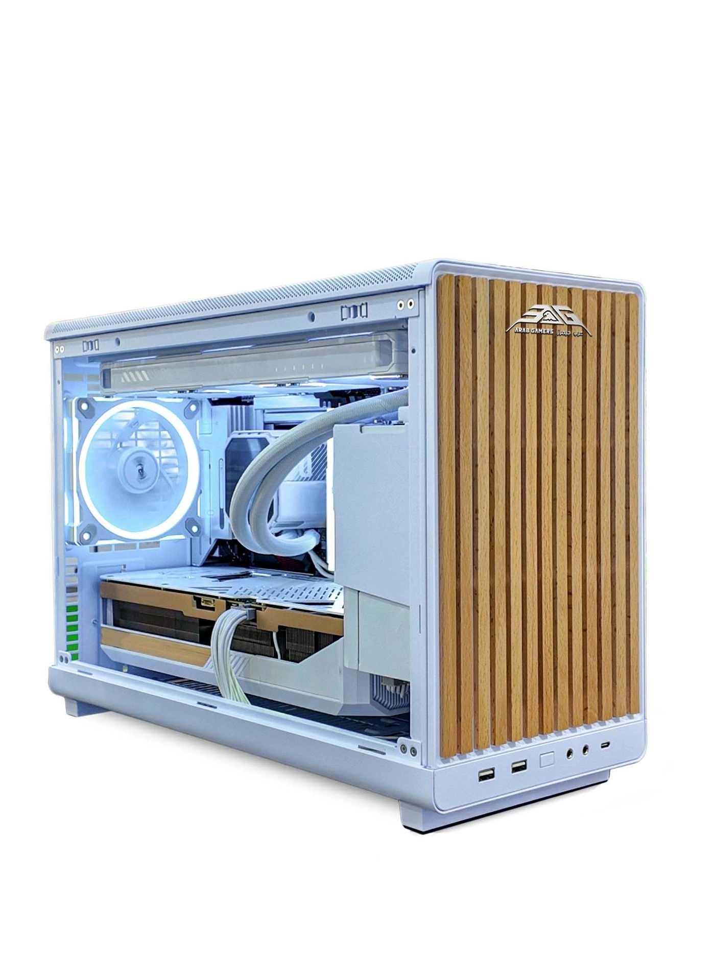 Arab Gamers Wooden White Gaming PC - 7500F 16GB 1TB
