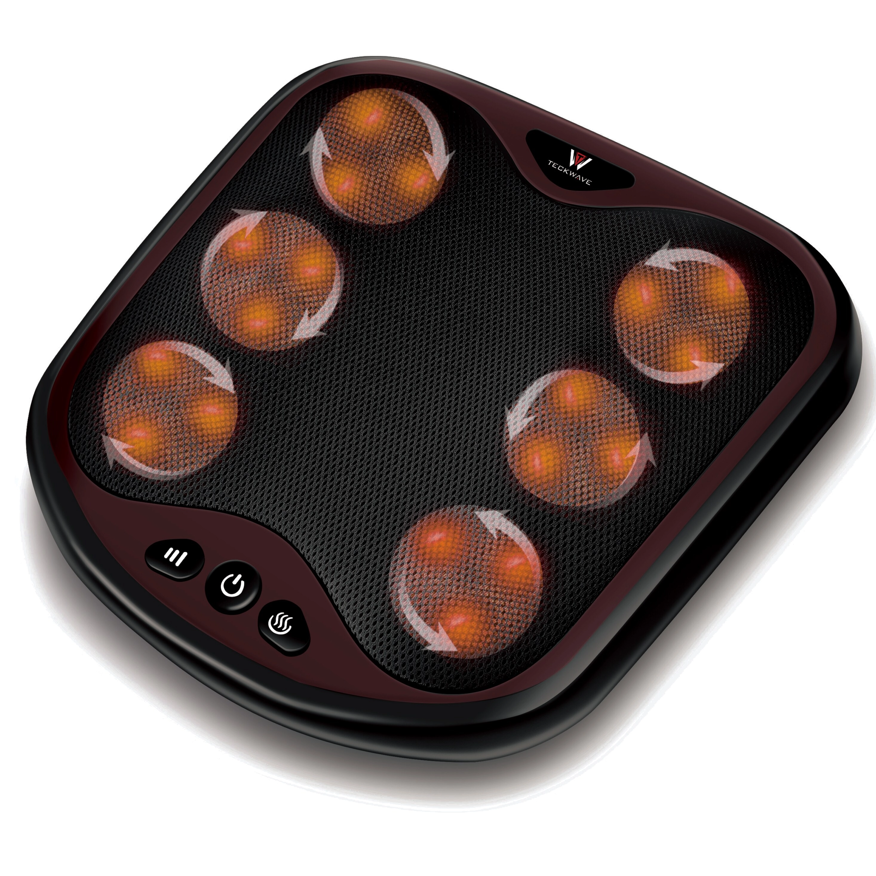 TECKWAVE Foot & Back Massager Machine - Heat Washable Cover Adjustable Intensity