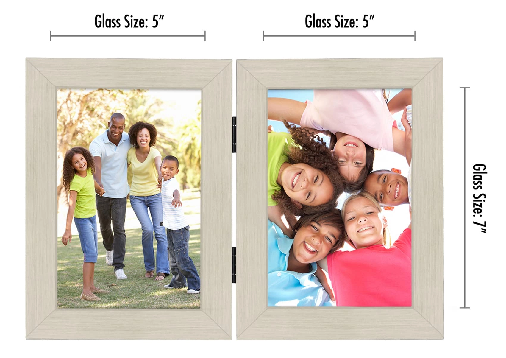 Hinged Picture Frame - 5x7 Two Displays