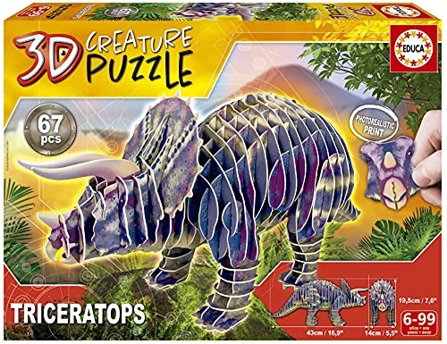 Educa Triceratops 3D Puzzle (FGI-19183) - 67 pcs
