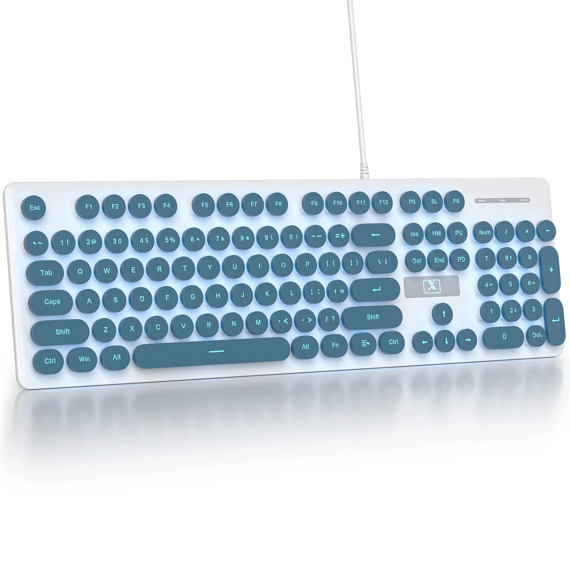 Retro Typewriter Keyboard - Wired