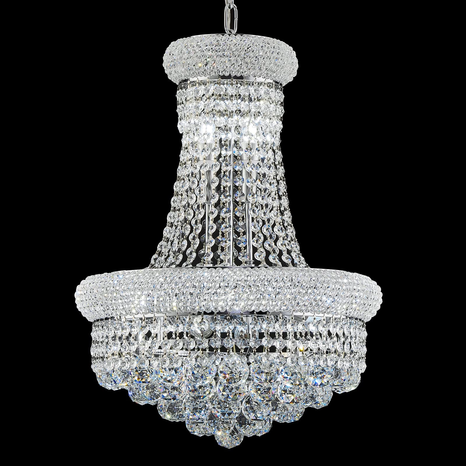 Homeooze 10 - Light Unique Empire Crystal Chandelier - Dimmable