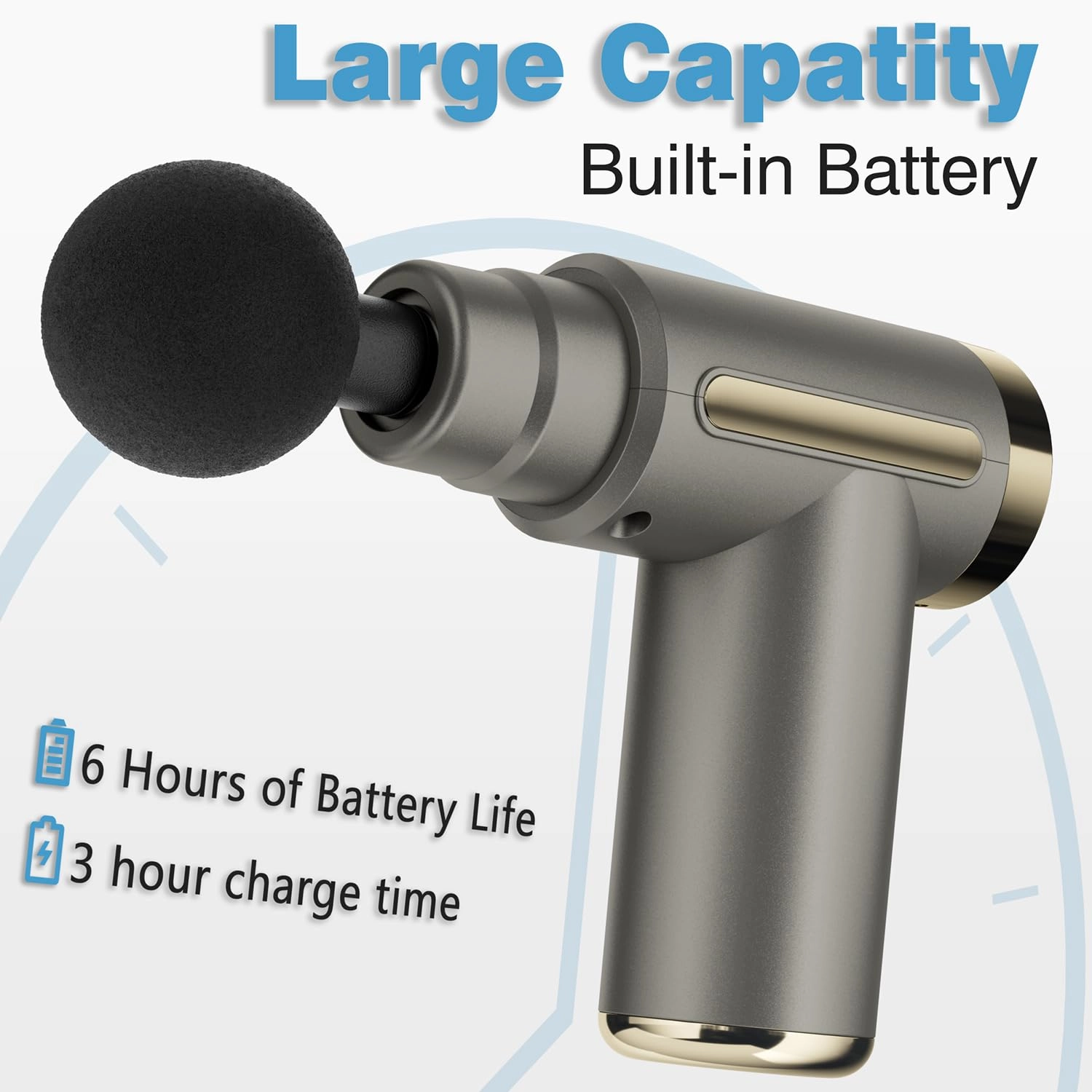 M697 - Massage Gun 4 Heads 6 Speeds
