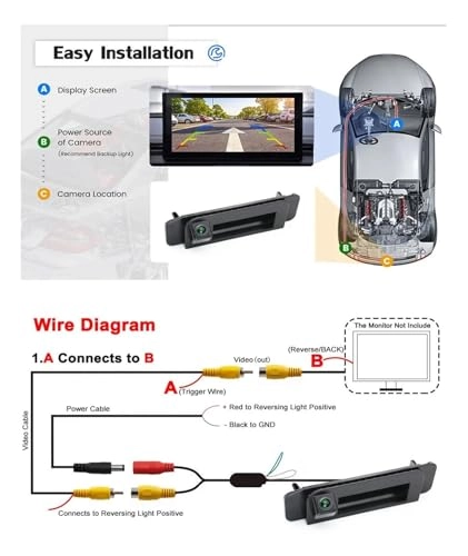 HD Car Rear View Camera - Wire AHD1080P