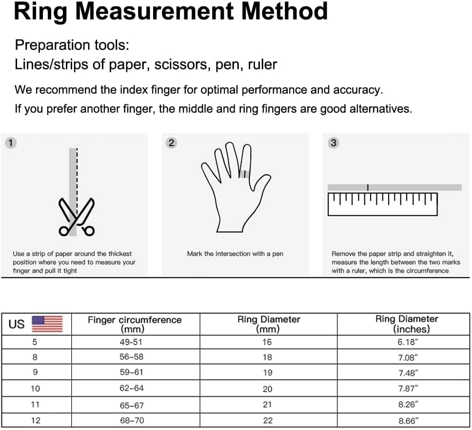 Smart Ring - 19.8MM Black Heart Rate Monitor